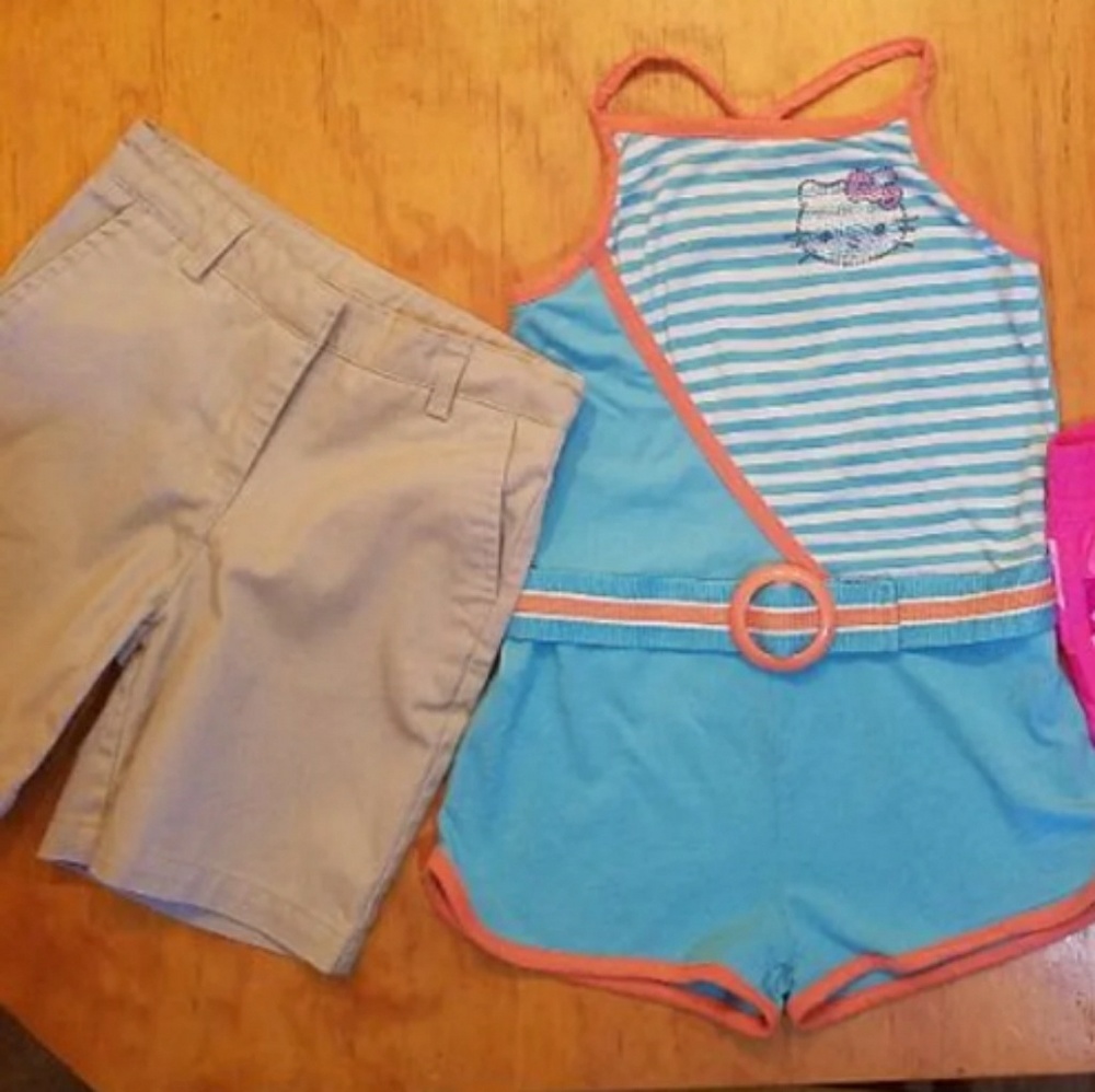 Girls Romper & Izod shorts